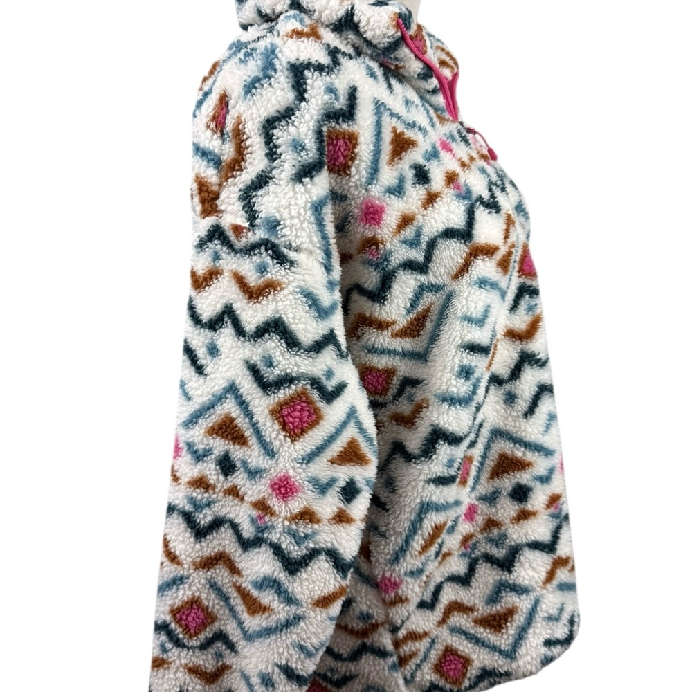 Eddie Bauer Aztec print quarter Zip Pullover fuzzy Fleece XLarge - Picture 5 of 15